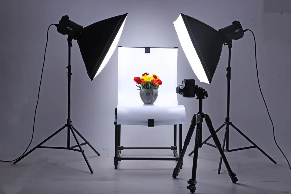 Product photography and detail page content being prepared