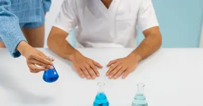 Laboratory experiment representing controlled SEO A/B testing
