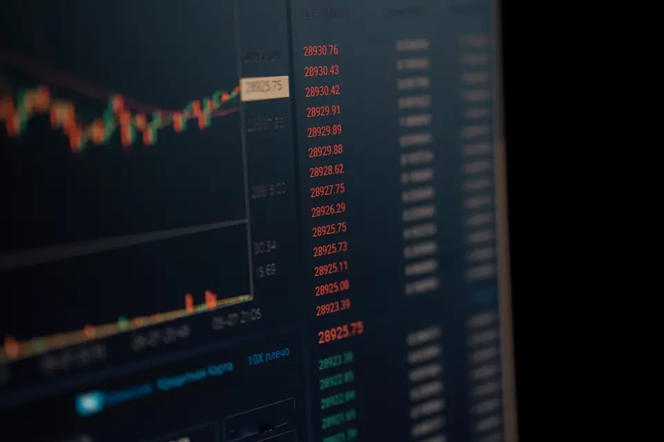 Market data table on a dark screen, one row per territory