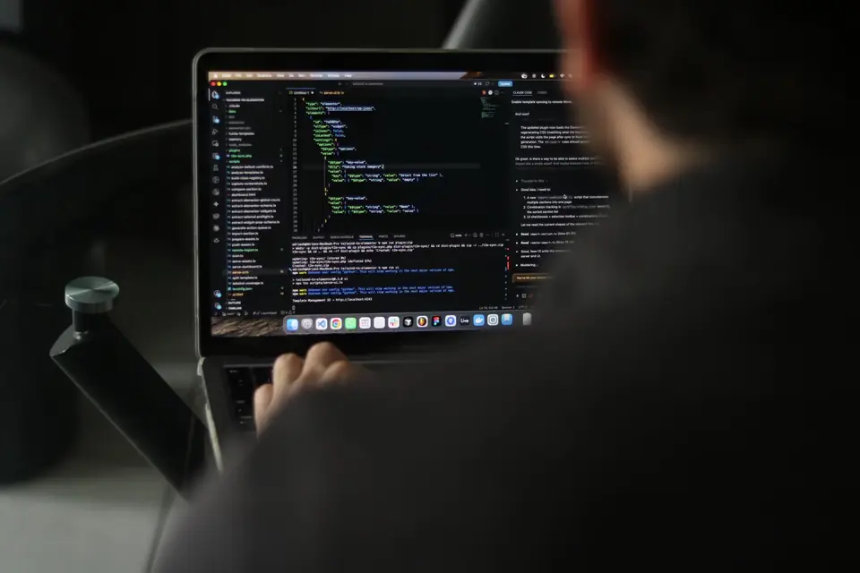 Developer removing render-blocking JavaScript and CSS from a web page