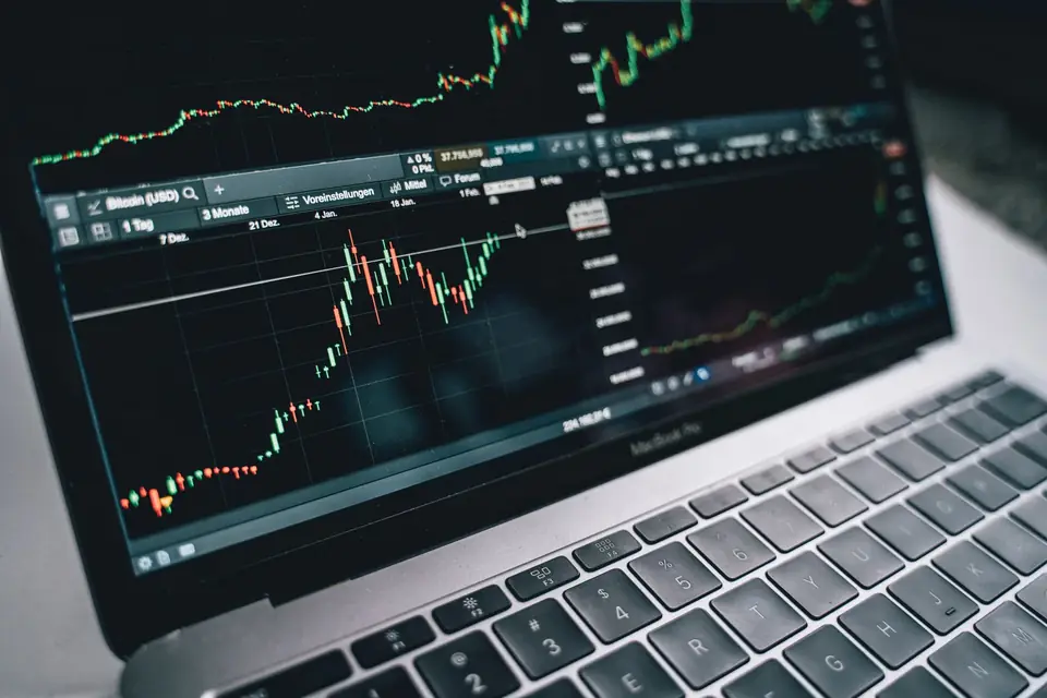 Time-series request data open on a laptop
